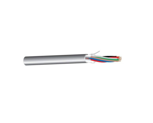 West Penn 3270GY0500 6 Conductor 22 AWG Shielded CMR Cable, 500', Gray