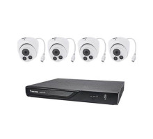 Vivotek ND9323P-2TB-4IT80A Kit Includes: 8 Channel NVR Kit 64Mbps Max Throughput 2TB w/ 4 x 5MP Outdoor IR Dome IP Security Cameras