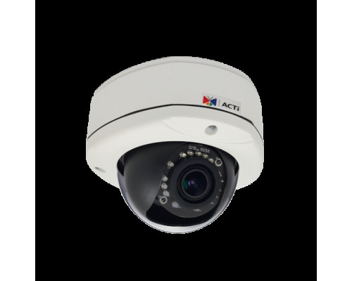 ACTi E83 5 Megapixel Outdoor IR Network Vandal Dome Camera, 2.8-12mm Lens