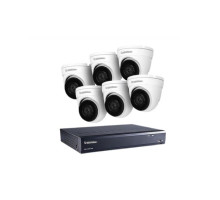 Geovision 780-NRL08R500-2TB 8-Channel 8MP NVR with 2TB HDD & 6 Camera Security Systems 5MP Night Vision Turret Cameras