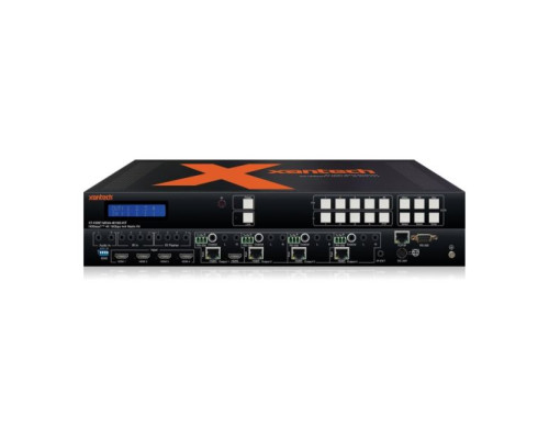 Linear XT-HDBT-MX44-4K18G Xantech HDBaseT 4K 18Gbps 4x4 Matrix Kit with 4 HDBT Receivers - 70m (4K up to 40m)