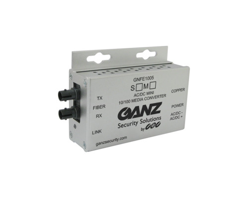 Ganz GNFE1005M2 100MBPS 2-Fiber Media Converter (ST Connector)