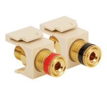 ICC IC107PMGAL Gold Binding Post Modules, Almond