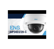 ENS SIP34D3-28-C 4 Megapixel IR Fixed Network Dome Security Camera, 2.8mm Lens