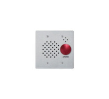 Aiphone IE-SSR Fl Mt 2-Gang Sub Station W/ Red Mushroom Button, Ss