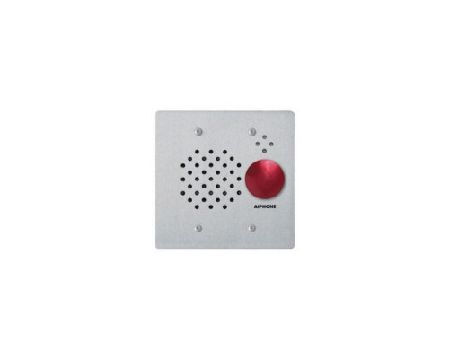 Aiphone IE-SSR Fl Mt 2-Gang Sub Station W/ Red Mushroom Button, Ss