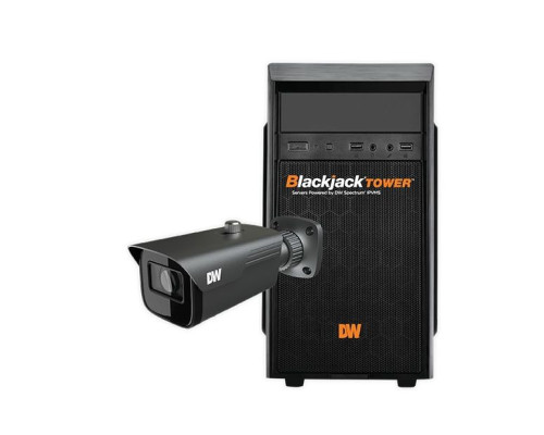 Digital Watchdog DW-MTBF3KIT34 Blackjack Mid-Size Tower NVR, 3TB with 4 X 4MP Bullet IP Camera, 2.8mm Fixed Lens