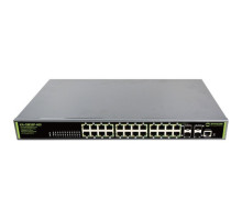 Syncom KA-GM26P-400 24 Port Managed Gigabit PoE+ Switch with 2 Port Gigabit SFP (365w power budget)