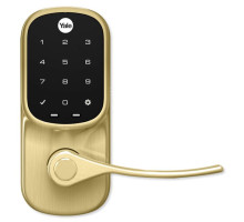 Yale YRL226-ZW2-605 Z-Wave Plus Assure Touchscreen Keypad Lever Lock, Polished Brass