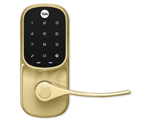 Yale YRL226-ZW2-605 Z-Wave Plus Assure Touchscreen Keypad Lever Lock, Polished Brass