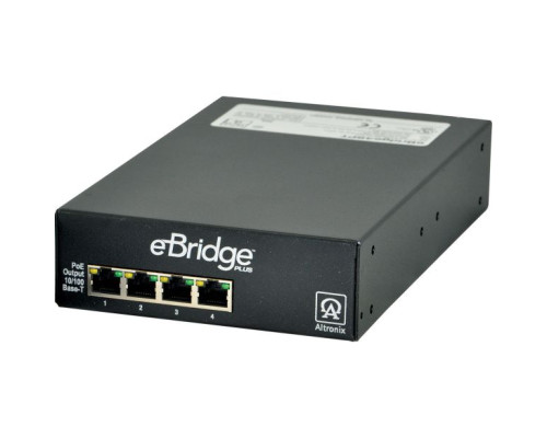 Altronix EBRIDGE4SPT EoC 4 Port Transceiver/Switch, 100Mbps, Enables 4 IP Devices Over Single Coax, Requires eBridge100SPR Transceiver