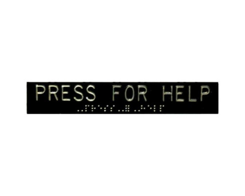 Alpha SIPFHBR 'Press for Help' Sign - Braille