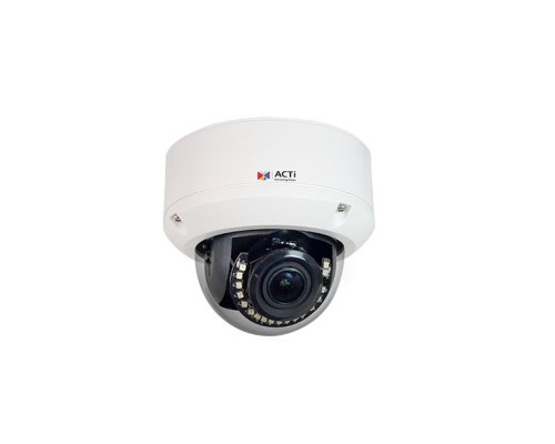 ACTi A86 5 Megapixel Outdoor IR Network Dome Camera, 2.7-13.5mm Lens