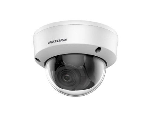 Hikvision ECT-D32V2 1080p HD-AHD/HD-TVI/HD-CVI Analog Outdoor IR Dome Camera, 2.8-12mm Lens