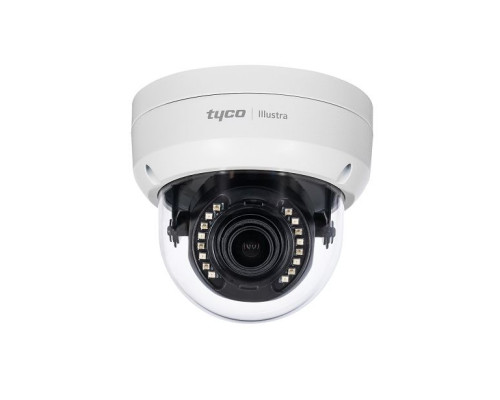 American Dynamics IES02-D12-OI04 Illustra Essentials 2MP Outdoor Network IR Mini-Dome Camera, 2.7-13.5mm Lens, White