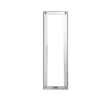 Urmet 1158-64 Module Holder Wall Frame with Trim, Sinthesi Steel, 1 Row, 4 Modules