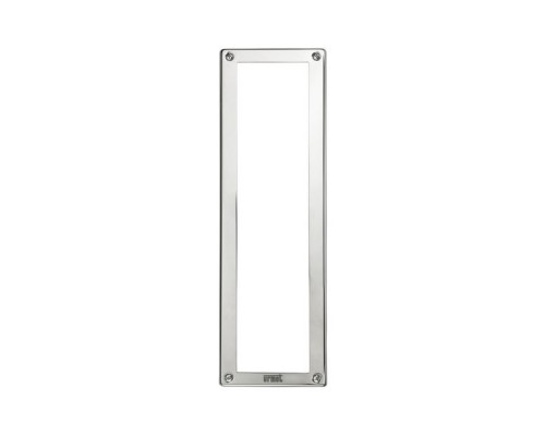 Urmet 1158-64 Module Holder Wall Frame with Trim, Sinthesi Steel, 1 Row, 4 Modules