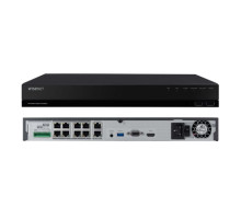 Hanwha Vision WRN-810S-12TB 8 Channels Wisenet WAVE PoE+ Network Video Recorder, 12TB