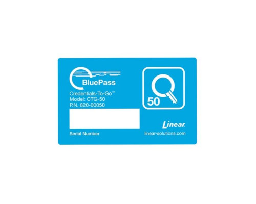 Linear 820-00050 Credential-To-Go Card, 50 Credits