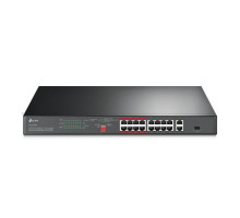 TP-Link TL-SL1218P 16-Port 10/100Mbps + 2-Port Gigabit Rackmount Switch with 16-Port PoE+