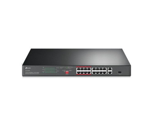 TP-Link TL-SL1218P 16-Port 10/100Mbps + 2-Port Gigabit Rackmount Switch with 16-Port PoE+