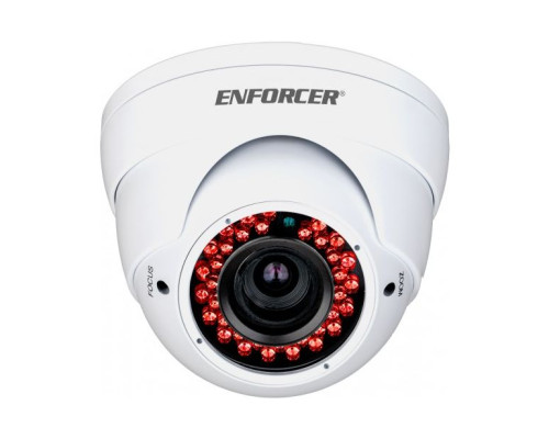 Seco-Larm EV-N2206-MW4Q 2 Megapixel Indoor/Outdoor IR Network Rollerball Camera, 2.8-12mm Lens, White Housing