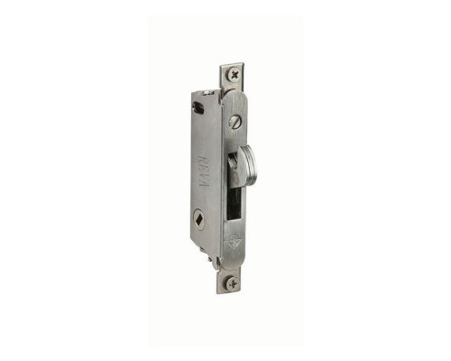 Adams Rite MS1847-02-630 Deadlock Radius Faceplate for Ultra-Narrow Stile Sliding Doors in Satin Stainless