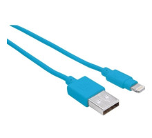 Manhattan 394437 iLynk USB Cable with Lightning Connector, Type-A Male to 8-Pin Male, 15 cm (6 in.), Blue