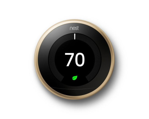 Google Nest T3032US Learning Thermostat 3rd Generation in Brass