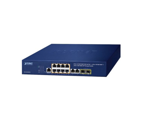 ACTi PPSW-0105 8-Port Gigabit 802.3at Managed PoE Switch PoE Budget 120W