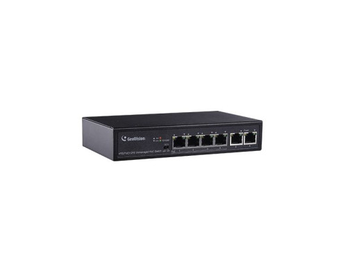 Geovision 84-APOE40W-301U GV-APOE0400 6-Port 10/100 Mbps Unmanaged PoE Switch with 4-Port PoE