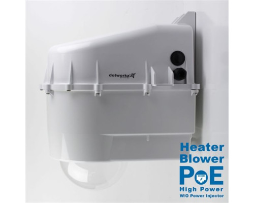 Dotworkz D3-HB-POE-HP-W/O Heater Blower Camera Enclosure IP68 with High Power PoE without Power Injector