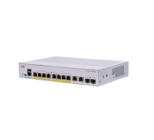 Pelco CBS350-8FP-E-2G-UK 10-Port Gigabit Managed Switch (8 PoE+ budget 120W; 2 copper/SFP combo) - UK