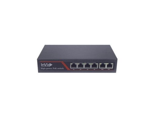 InVid VIS-POE4-2 4 Port PoE Switch with 2 Up-link Ports