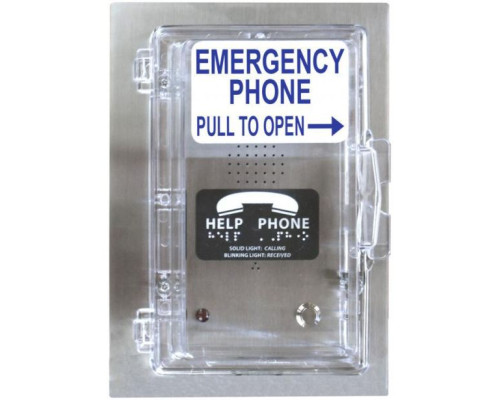 Alpha RCB2100SFRCOV Stainless Steel Refuge Call Box w/Protective Cover