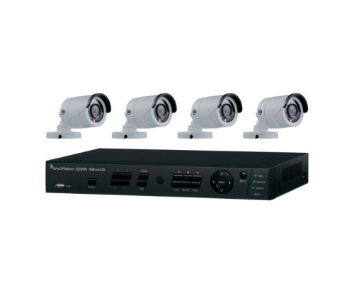 Interlogix TVR-1204HD-KB5 4-Ch HD-TVI DVR w/4 1080p Bullet Cameras Kit