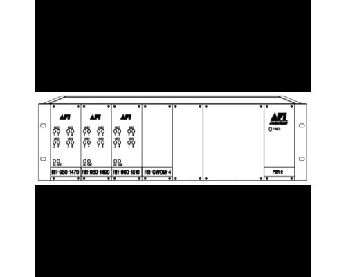 American Fibertek RR-92400C 24 Channel Single Fiber 10dB MM Receiver