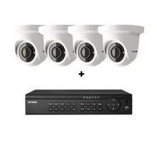 Avycon AVK-HN41E4-2T 4 Channel NVR, 2TB with 4 x 4MP H.265 Outdoor Eyeball Cameras