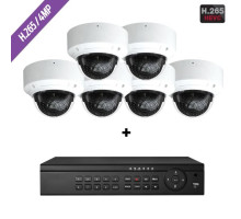 Cantek-Plus CTPK-NH41V6-4T IP Camera System w/(6) Dome Cameras 4TB