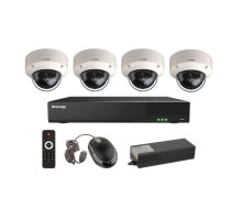 Vitek VT-TH5KT44TD-2 4 Channel 5-IN-1 (TVI/AHD/CVI/CVBS) DVR, 4TB with 4 x 5 Megapixel Vandal Dome Cameras, 2.8mm Lens