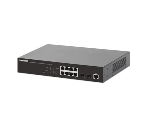 Intellinet 561167 IPS-08GM02-140W 8-Port Gigabit Ethernet PoE+ Web-Managed Switch with 2 SFP Ports