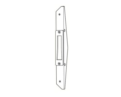 Adams Rite MS4002-132-628 Deadlock Armored Strike in Clear Anodized