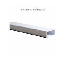 Wire Trak FE020375FTW120 Two Piece Flex Tab Clear Base 3/4' x 1/2' Raceway, 20 pcs @ 6' length (120'), White