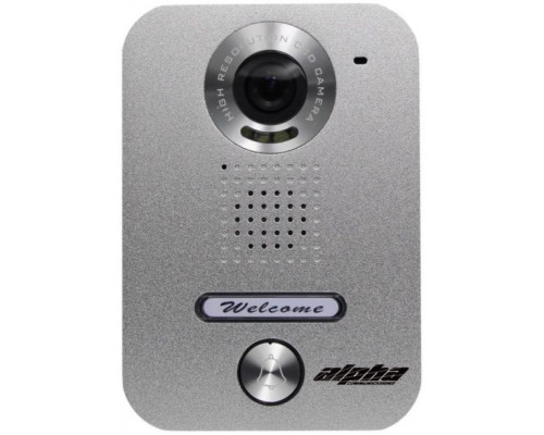 Alpha VR237S 1-Button Video Door Station - Silver