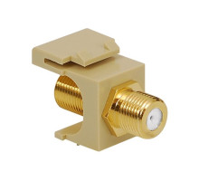 ICC IC107B5GIV Gold Plated F-Type Female To Female Module Ivory