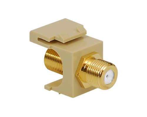 ICC IC107B5GIV Gold Plated F-Type Female To Female Module Ivory