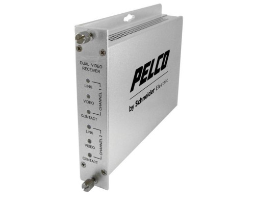 Pelco FRV20M2ST 2 Channel Fiber Receiver with ST Connector, Multimode