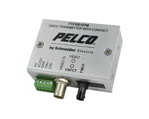 Pelco FTV10S1STM Miniature 1-Channel Fiber Transmitter with ST Connector, Multi-Mode