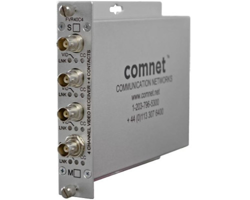 Comnet FVR40C4M4 4-Ch Dual Digital Video Receiver & Contact Closure