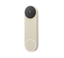 Google Nest GA03013-US Video Doorbell, Battery, Linen